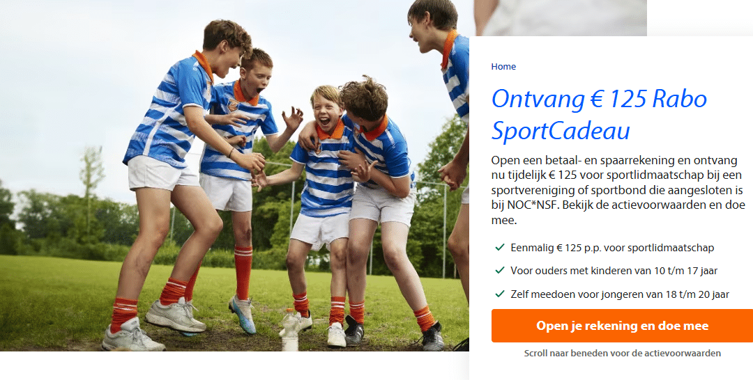 RABOBANK ondersteunt leden met lidmaatschap!