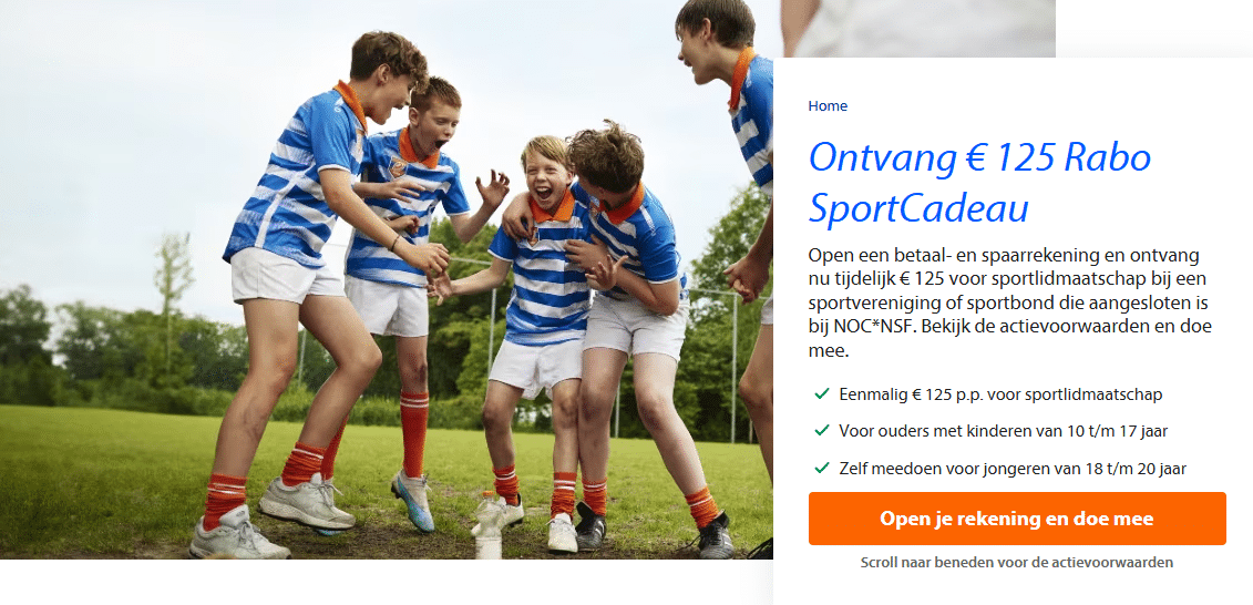 RABOBANK ondersteunt leden met lidmaatschap!